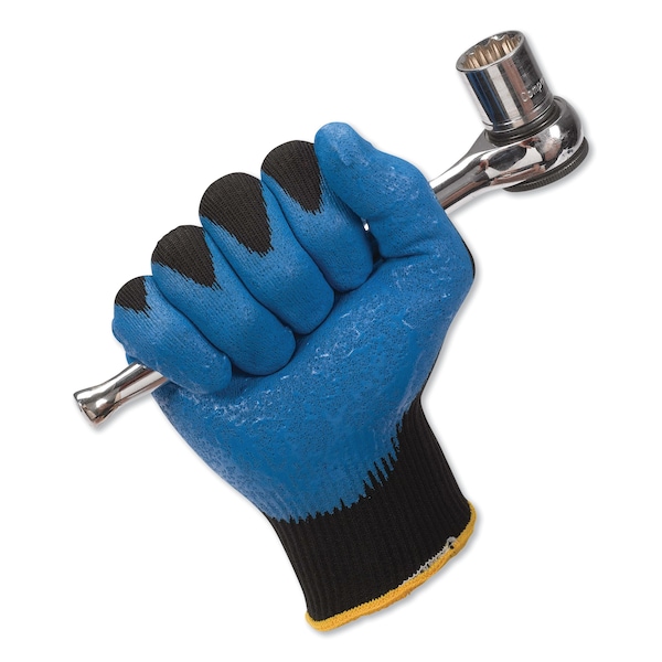Guantes recubiertos de nitrilo Kleenguard G40, longitud de 240 mm, grande/talla 9, azules, paquete con 12 - 40227