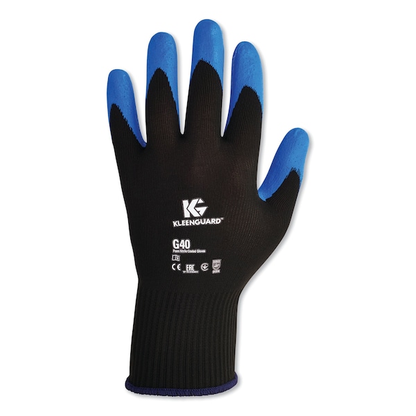 Guantes recubiertos de nitrilo Kleenguard G40, longitud de 240 mm, grande/talla 9, azules, paquete con 12 - 40227