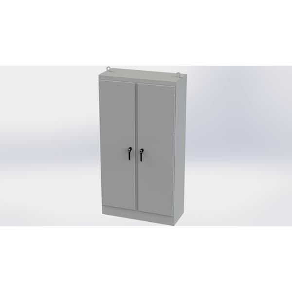 Saginaw Control & Engineering Carbon Steel Electrical Enclosures, 90 in H, 20 in D, 48 in W, NEMA 3R, 4, 12, 13, Hinged - SCE-90EL4820FSD