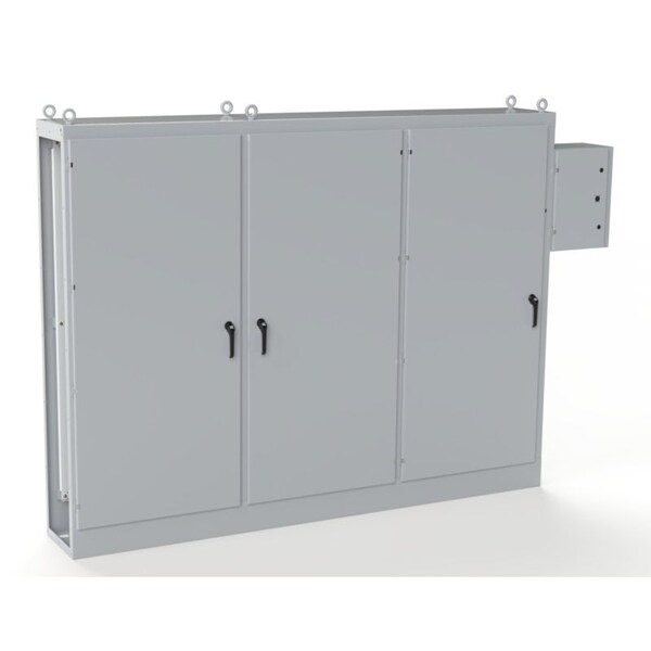 Saginaw Control & Engineering Carbon Steel Electrical Enclosures, 90 in H, 18 in D, 118 in W, NEMA 3R, 12, 13, Hinged - SCE-90XRR3D18G
