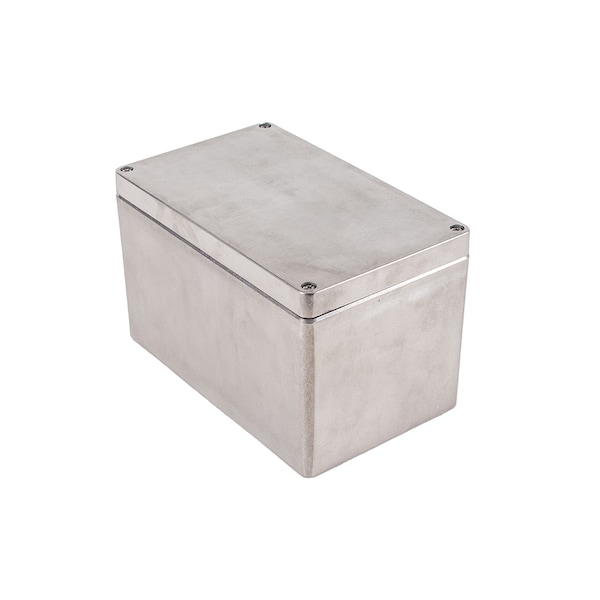 Hammond Aluminum Electrical Enclosures, 10.24 in H, 6.3 in D, 6.31 in W, Screw On - 1590Z163