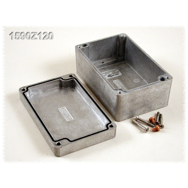 Hammond Aluminum Electrical Enclosures, 4.94 in H, 2.31 in D, 3.17 in W, NEMA 4, 4X, 6, 6P, 12, 13 - 1590Z120
