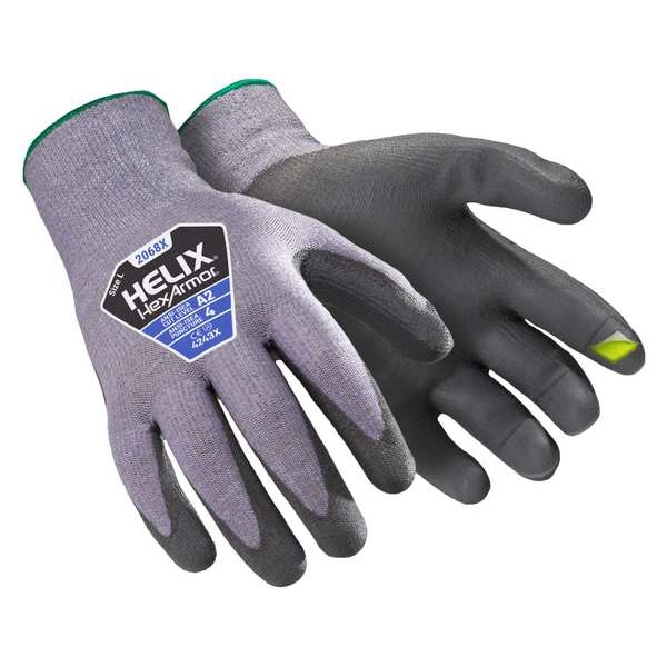 Guante de seguridad Hexarmor, palma de poliuretano, texturizado, gris, M, PR - 2068XBP-M (8)