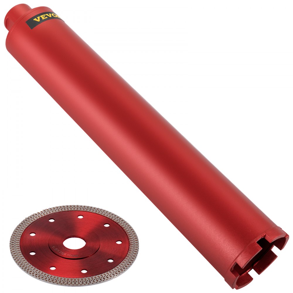 VEVOR Diamond Core Drill, 3"/ 76 mm Diameter Core Drill Bit, 14"/ 355 mm Concrete Core Drill Bit, 5/8"-11 Thread Core Bit, Wet Drill Core Bits w/a Blade, Diamond Wet Coring Bit for Concrete Brick - JGSKZYC314INVH9N9V0