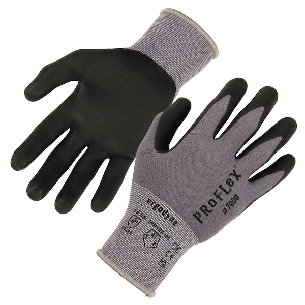 Guantes recubiertos de nitrilo Proflex By Ergodyne con palma de microespuma, color gris, tamaño XXL - 7000