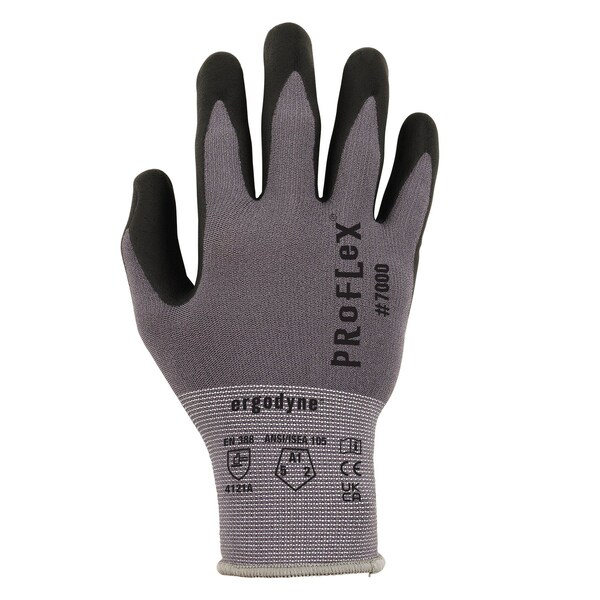 Guantes recubiertos de nitrilo Proflex By Ergodyne con palma de microespuma, color gris, tamaño XXL - 7000