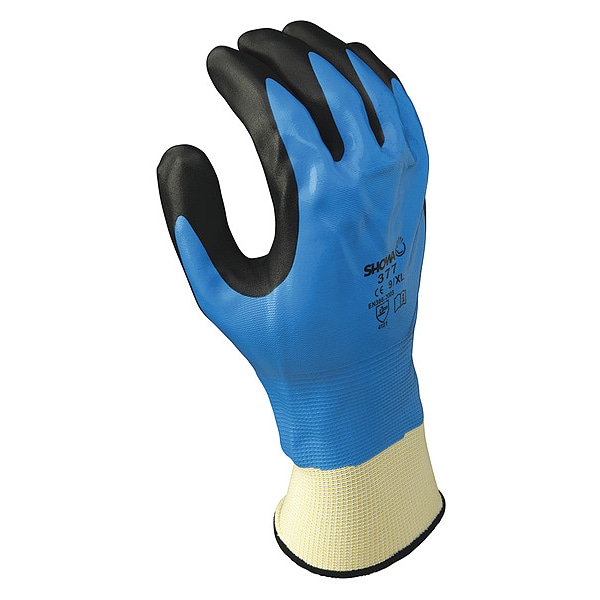 Guantes recubiertos Showa VF, Negros, Talla S, 4THF8, Par - 377S-06-V