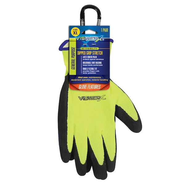 Guante tejido de alta visibilidad Viswerx - Palma sumergida XL - 127-11013