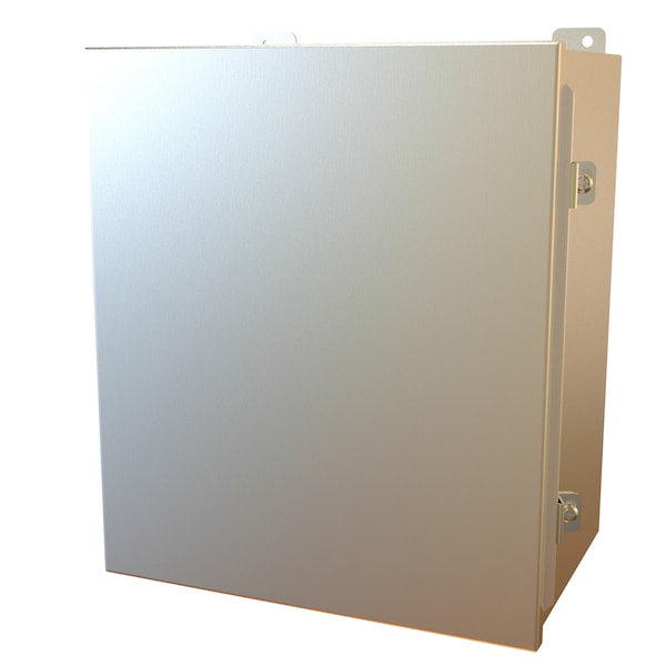Hammond 316 Stainless Steel Electrical Enclosures, 14 in H, 8 in D, 12 in W, NEMA 4X, Hinged - 1414N4PHS16M8