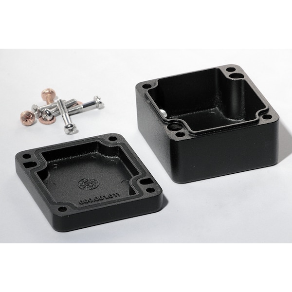 Hammond Aluminum Electrical Enclosures, 2.51 in H, 1.39 in D, 2.29 in W, NEMA 4, 4X, 6, 6P, 12, 13 - 1590Z061BK