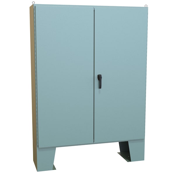 Hammond Steel Electrical Enclosures, 72.13 in H, 16.69 in D, 60.06 in W, NEMA 12, Hinged - 1422E16F