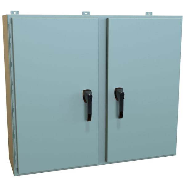 Hammond Steel Electrical Enclosures, 36 in H, 12 in D, 42 in W, NEMA 4, Hinged - HN4WM364212GY