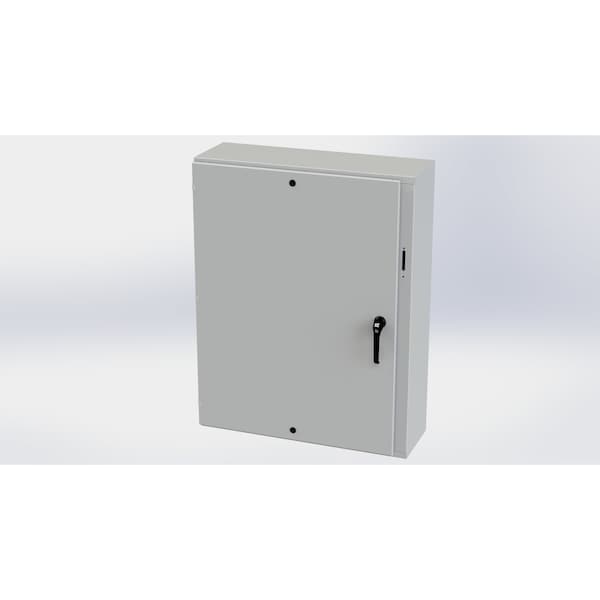 Saginaw Control & Engineering Carbon Steel Electrical Enclosures, 48 in H, 12 in D, 37.38 in W, NEMA 3R, 4, 12, 13, Hinged - SCE-48XEL3712LPLG