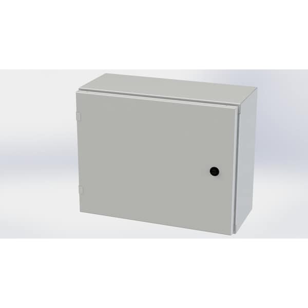 Saginaw Control & Engineering Carbon Steel Electrical Enclosures, 16 in H, 8 in D, 20 in W, NEMA 3R, 4, 12, 13, Hinged - SCE-16EL2008LPLG