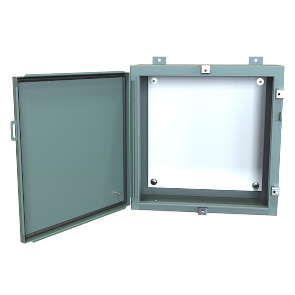 Hammond Steel Electrical Enclosures, 20 in H, 8 in D, 20 in W, NEMA 4, Hinged - 1418N4D8