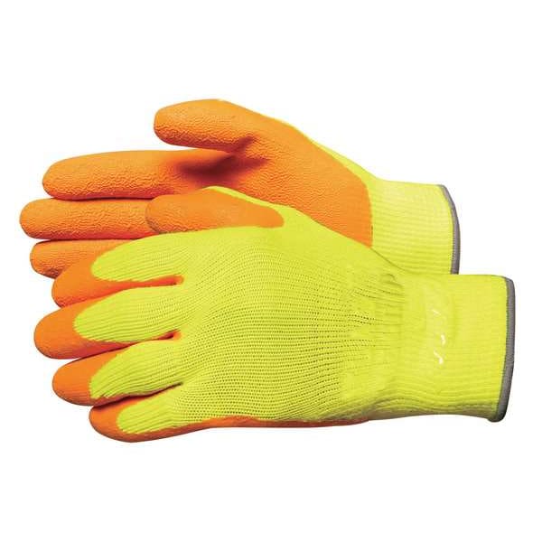Guantes recubiertos de látex natural Hi-Vis de Showa, cobertura en la palma, naranja/amarillo, L, par - 317L-09