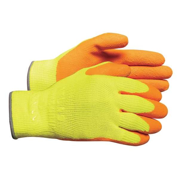 Guantes recubiertos de látex natural Hi-Vis de Showa, cobertura en la palma, naranja/amarillo, L, par - 317L-09