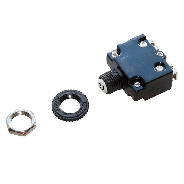 Optifuse Thermal - Push to Reset, 50VDC 250VAC 20A - CBW57-PB-20A-5X