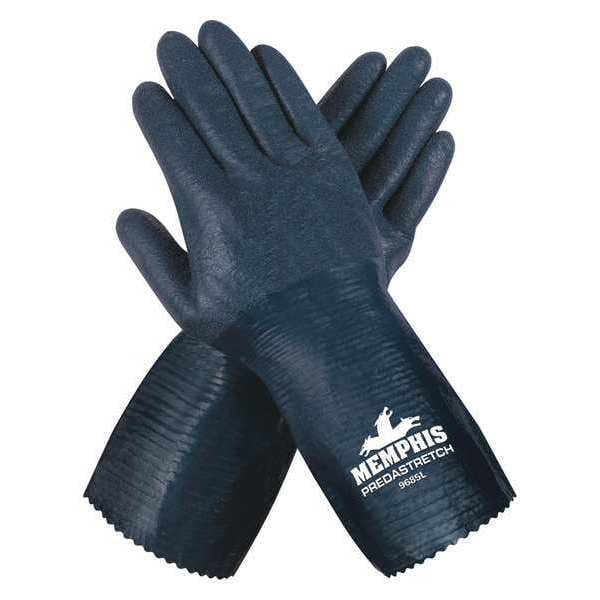 Guantes recubiertos Mcr Safety, S, azul, algodón/tejido, paquete con 12 unidades - 9685S
