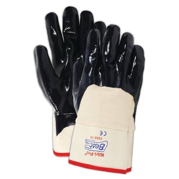 
Guantes recubiertos de nitrilo áspero SHOWA 7066R, 34, paquete de 12 - 7066R-10
