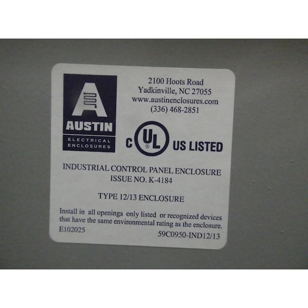 Austin 12IN 30IN STEEL 48IN ENCLOSURE - 304812SLD
