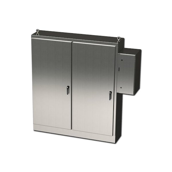 Saginaw Control & Engineering 304 Stainless Steel Electrical Enclosures, 90 in H, 18 in D, 77-3/4 in W, NEMA 3R, 4, 4X, 12, 13 - SCE-90XD7818SS