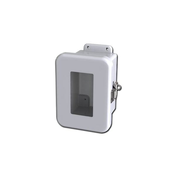 Saginaw Control & Engineering Fiberglass Reinforced Polyester Electrical Enclosures, 7.39 in H, 4.73 in D, 5.45 in W, Hinged - SCE-604FW