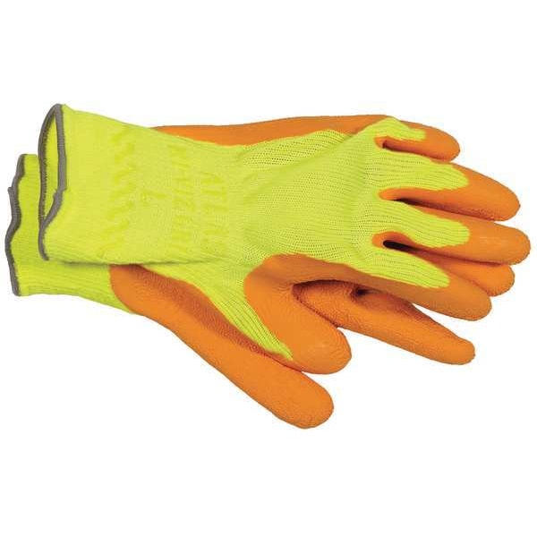 Guantes recubiertos de látex natural Showa, cobertura en la palma, naranja/amarillo, S, par - 317S-07