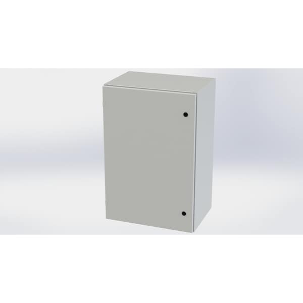Saginaw Control & Engineering Carbon Steel Electrical Enclosures, 36 in H, 16 in D, 24 in W, NEMA 3R, 4, 12, 13, Hinged - SCE-36EL2416LPLG