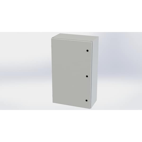 Saginaw Control & Engineering Carbon Steel Electrical Enclosures, 40 in H, 12 in D, 24 in W, NEMA 3R, 4, 12, 13, Hinged - SCE-40EL2412LPLG