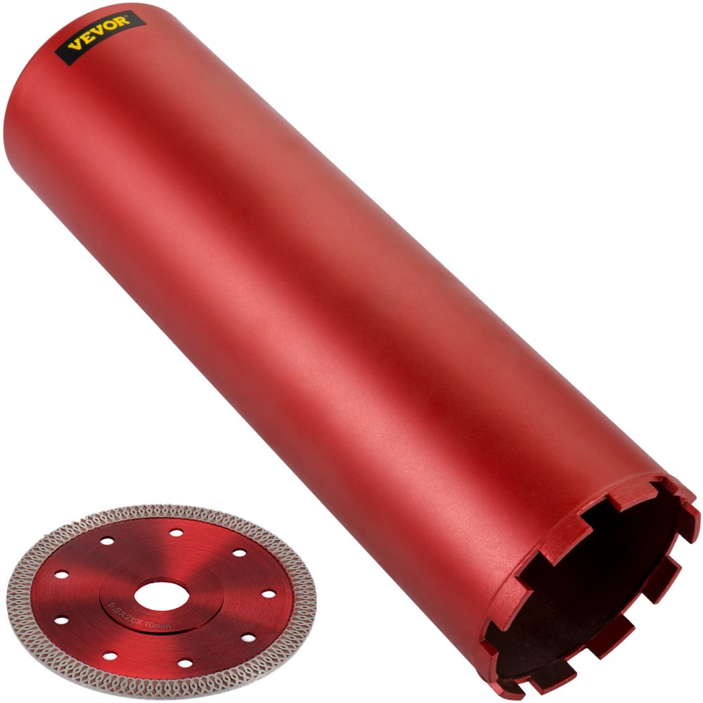 VEVOR Diamond Core Drill, 5"/127mm Diameter Core Drill Bit, 14"/355mm Concrete Core Drill Bit, 5/8"-11 Thread Core Bit, Dry/Wet Drill Core Bits w/a Blade, Diamond Wet Coring Bit For Concrete Brick - JGSKZYC514IN87Q42V0