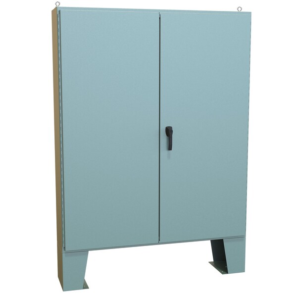 Hammond Steel Electrical Enclosures, 72.13 in H, 12.69 in D, 60.06 in W, NEMA 12, Hinged - 1422E12F