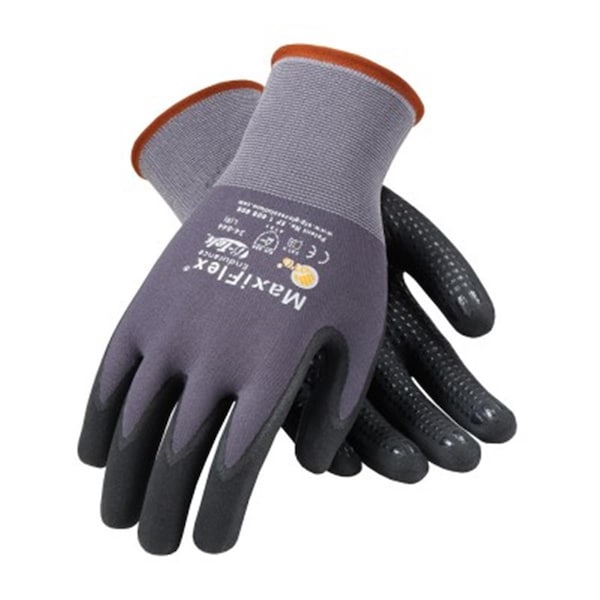 Guante gris con punto de nitrilo, microespuma negra y carcasa de nylon en tamaño extra grande - 112-34-844/XL