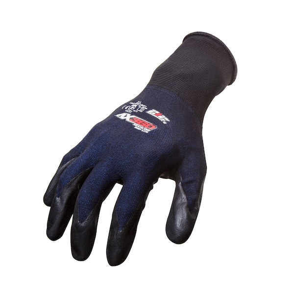 Guantes recubiertos de nitrilo con espuma 212 Performance, Cobertura en la palma, Negro/Azul, XL, Paquete de 12 unidades - AXGLT-05-011