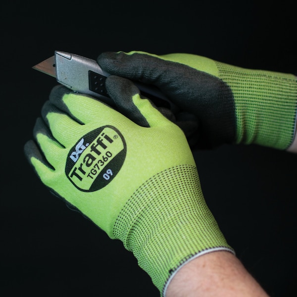 Guante Traffi TG7360 LXT Cut A6 Ultrafine X-Dura PU, Talla 9 - TG7360-GR-9