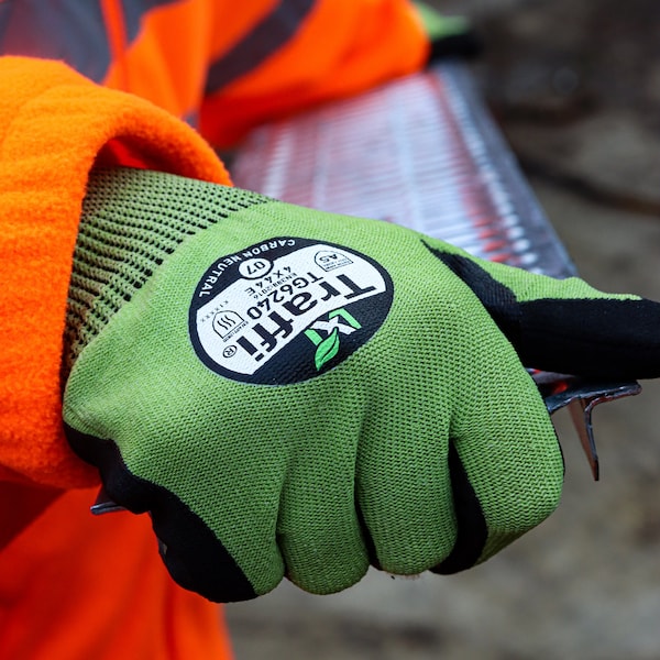 Guante de látex con recubrimiento de A5 de Traffi TG6250 LXT, Talla 10 - TG6250-GR-10