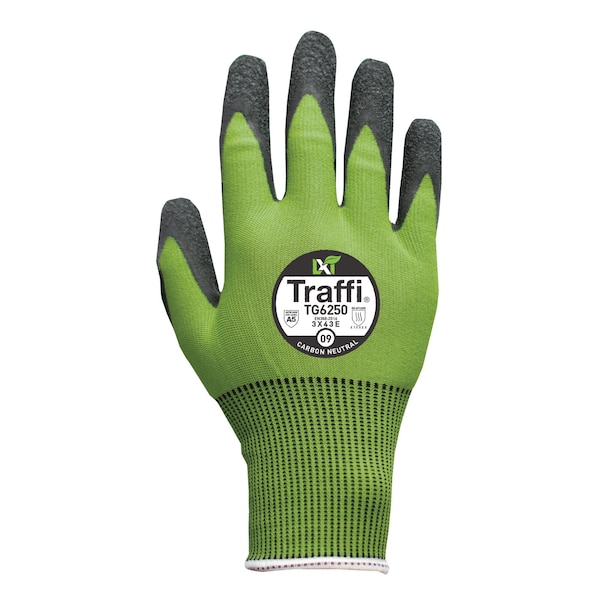 Guante de látex con recubrimiento de A5 de Traffi TG6250 LXT, Talla 10 - TG6250-GR-10