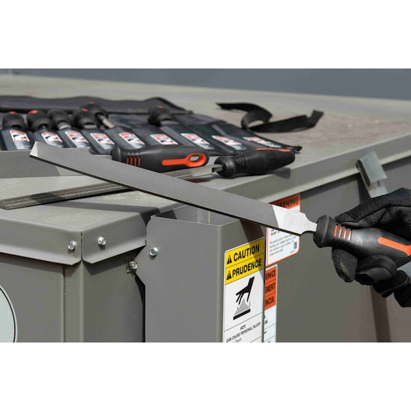 Crescent Nicholson 9 Piece 6", 8", 10" & 12" Maintenance File Set with Ergonomic Handles - 22030HNNN
