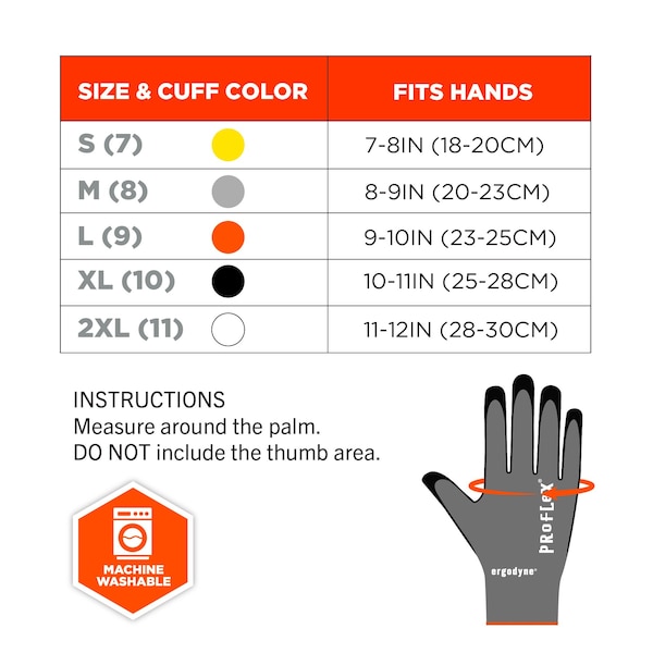 Guantes recubiertos de nitrilo Proflex By Ergodyne CR 7043, ANSI A4, gris, tamaño XL, 12 pares/paquete - 7043-12PR