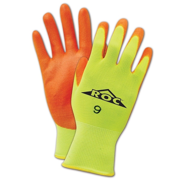 Guantes recubiertos de palma de poliuretano Magid ROC HV144, paquete de 12 - HV144-6