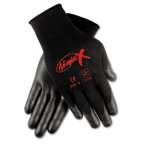 Mcr Safety Ninja X Guantes Recubiertos con Bi-Polímero Talla Mediana Negro - CR30615