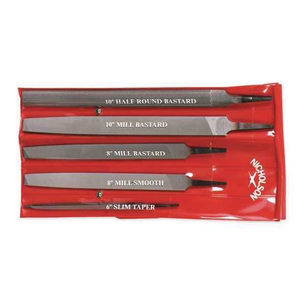 Crescent Nicholson 5 Piece 6", 8"& 10" General Purpose File Set - 22040NNN