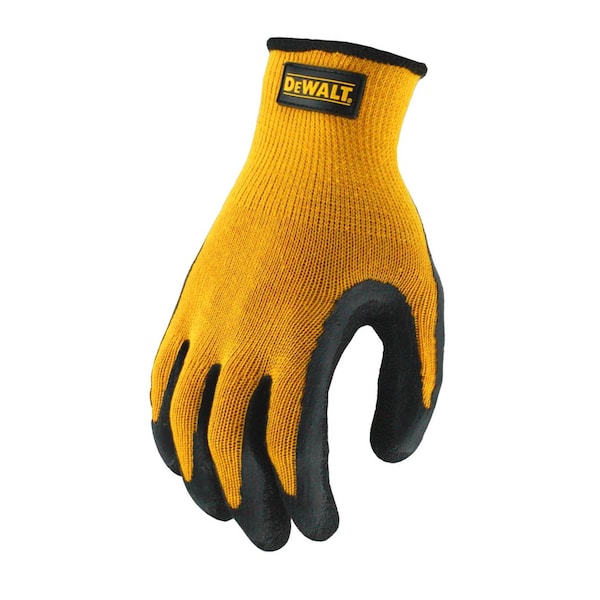 Guantes recubiertos de hule Dewalt, cobertura en la palma, negro/amarillo, XL, par - DPG70XL