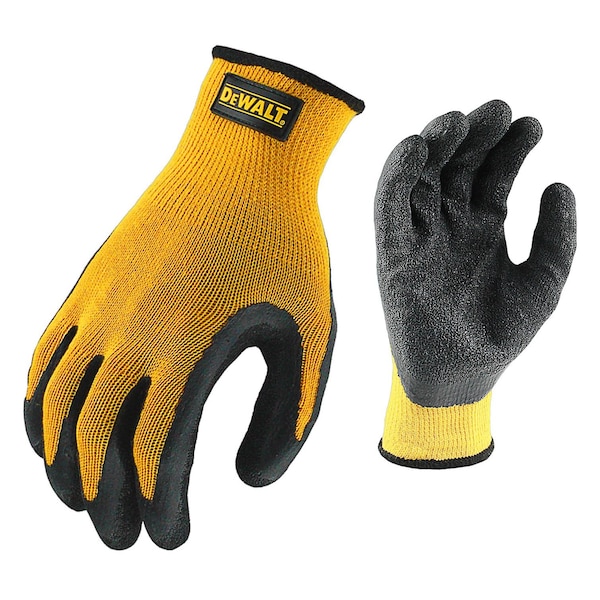 Guantes recubiertos de hule Dewalt, cobertura en la palma, negro/amarillo, XL, par - DPG70XL
