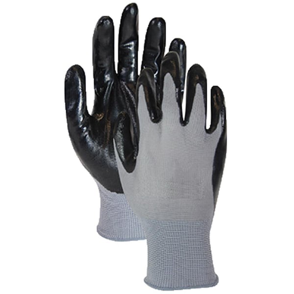 Guante Magid Magid T319TM Negro y Gris con Palma de Nitrilo con Agarre Extra; Mediano - 188002