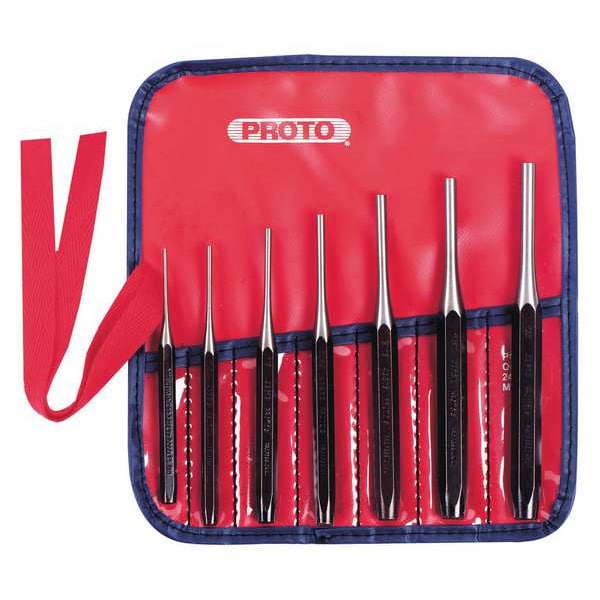 Proto Drive Pin Punch Set, 7 Pieces, Steel - J48007