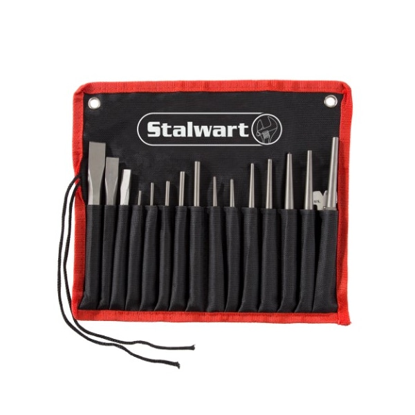 Fleming Supply 16-piece Punch and Chisel Set, Taper Punches, Cold Chisels, Pin Punches, Center Punches, Storage Case - 542553YLT