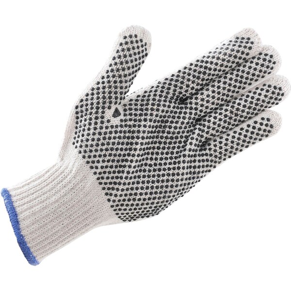 Guantes de punto con puntos de PVC para industria global, a dos caras, color negro, extra grande, 1 docena - 708351XL