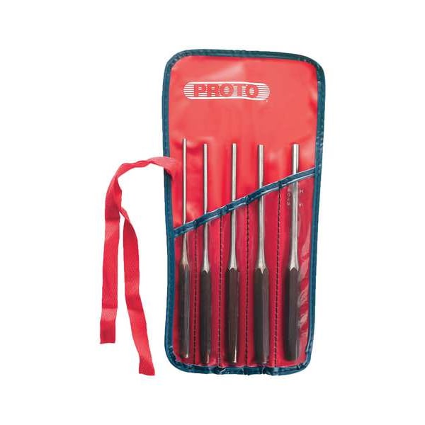 Proto Drive Pin Punch Set, 5 Pieces, S2 Steel - J48005L