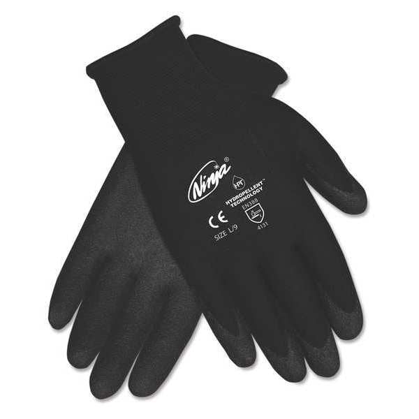 Guantes recubiertos con HPT de Mcr Safety, cobertura en la palma, negro, XL, PR - N9699XL